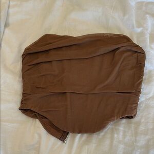 Brown Strapless Top
